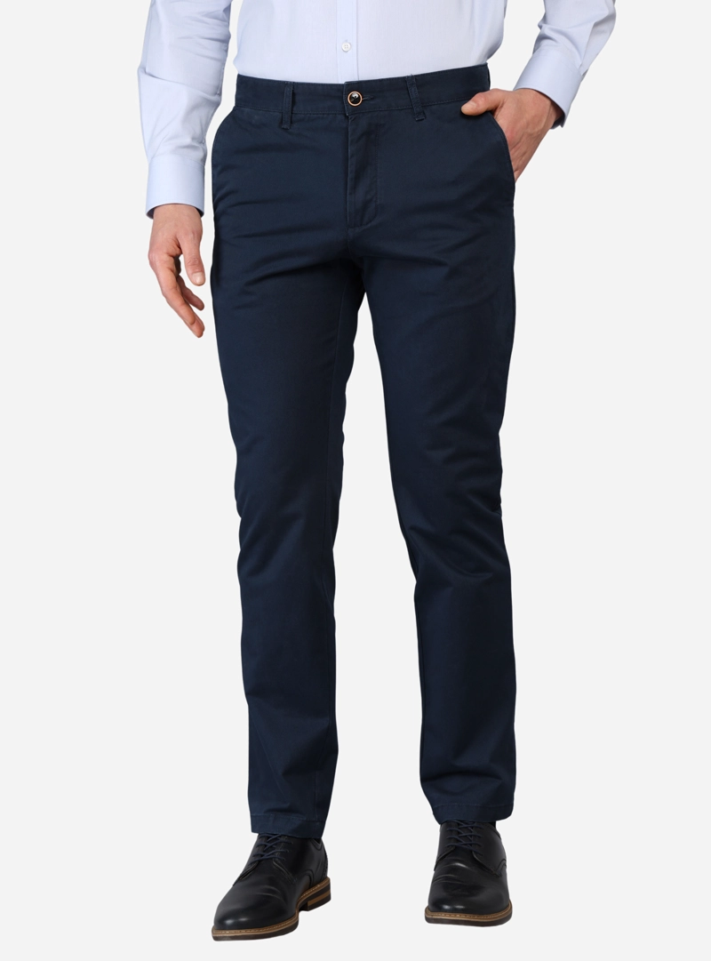 PANTALON CHINO ARROW BASICO REGULAR FIT AZUL - 1