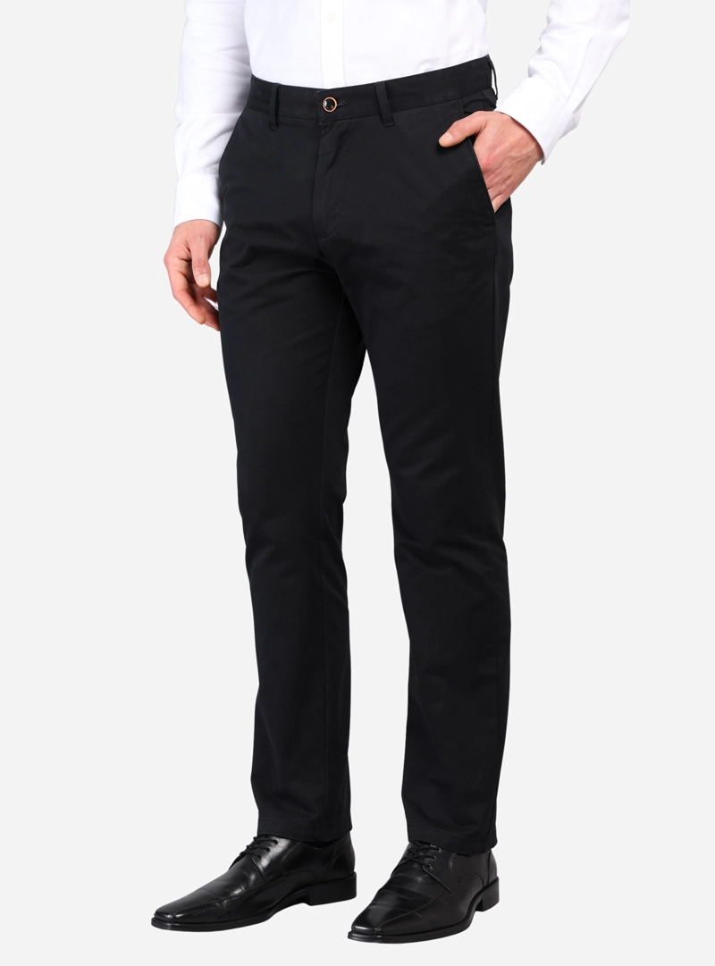 PANTALON CHINO HOMBRE ARROW BASICO REGULAR FIT NEGRO - 1