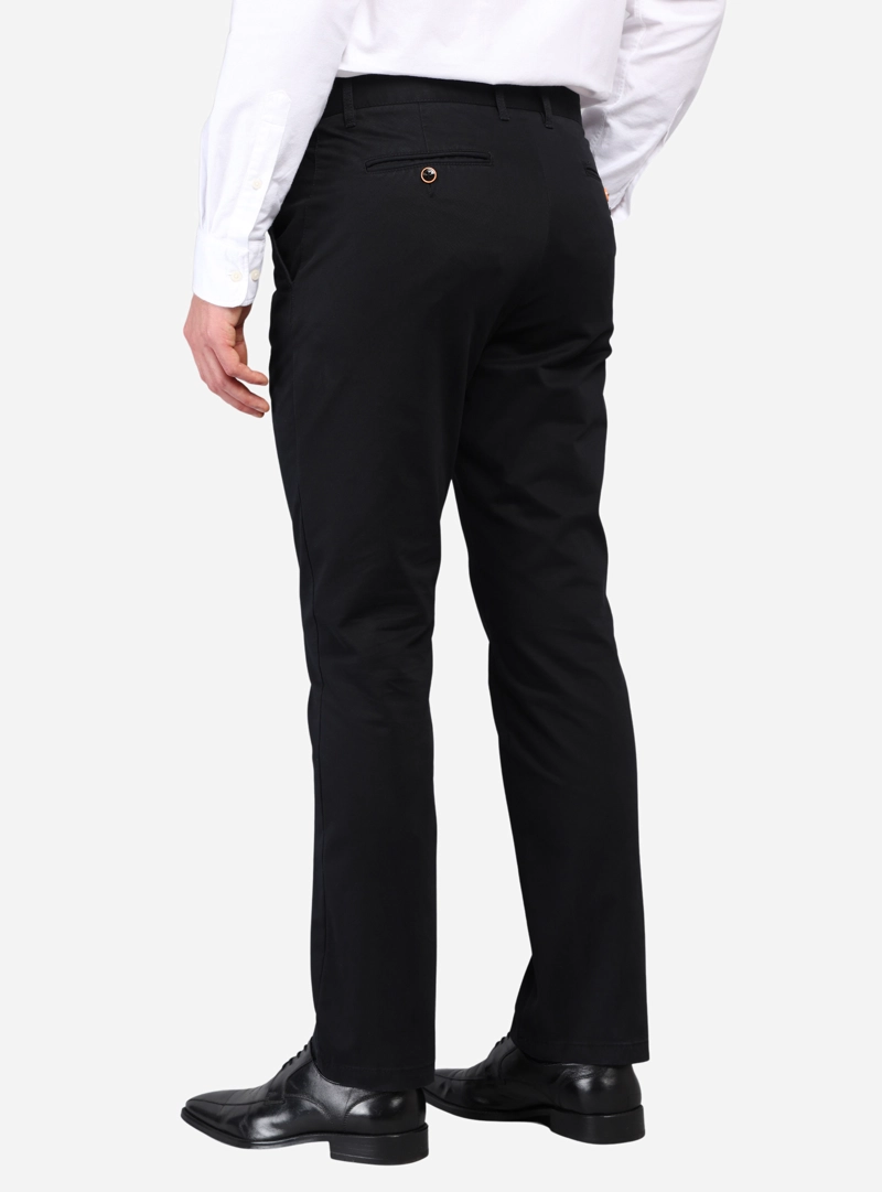 PANTALON CHINO HOMBRE ARROW BASICO REGULAR FIT NEGRO - 2
