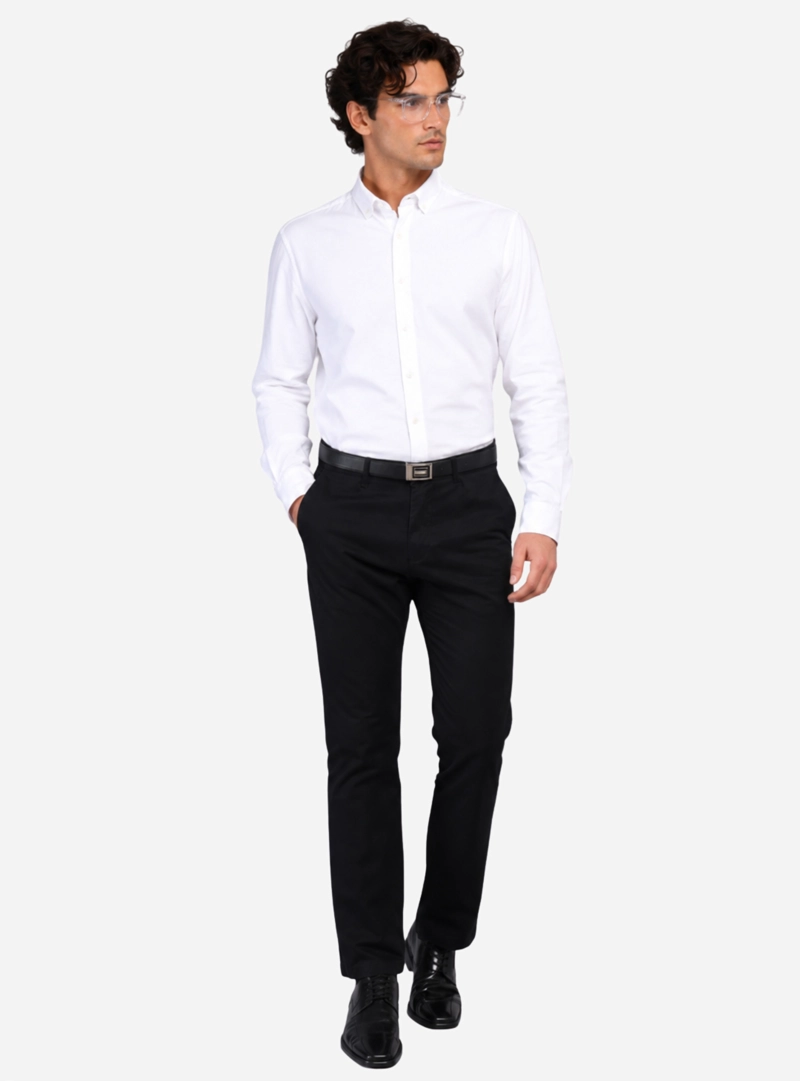 PANTALON CHINO HOMBRE ARROW BASICO REGULAR FIT NEGRO - 4