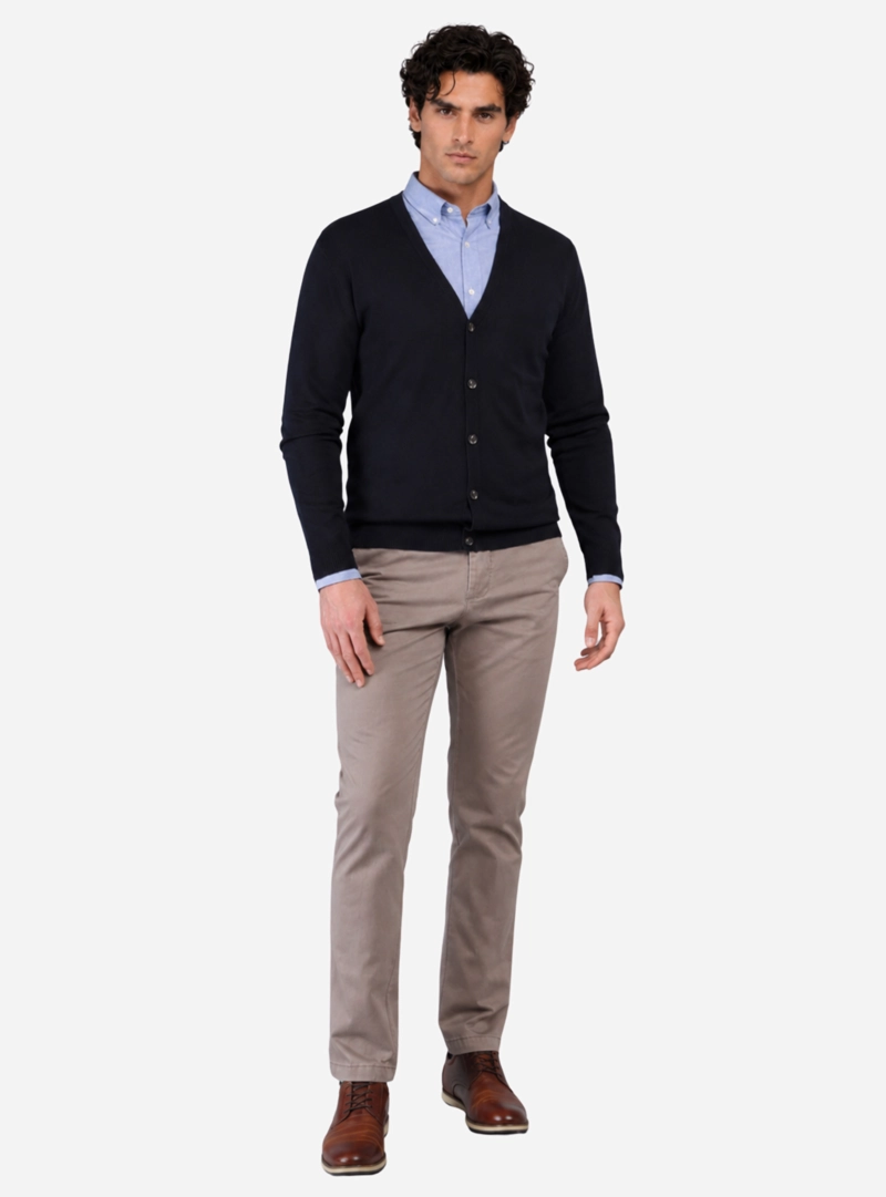 PANTALON CHINO HOMBRE ARROW BASICO REGULAR FIT MARRON - 4