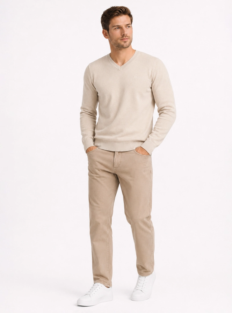 PANTALON HOMBRE ARROW 5 POCKET REGULAR FIT KHAKI - 4