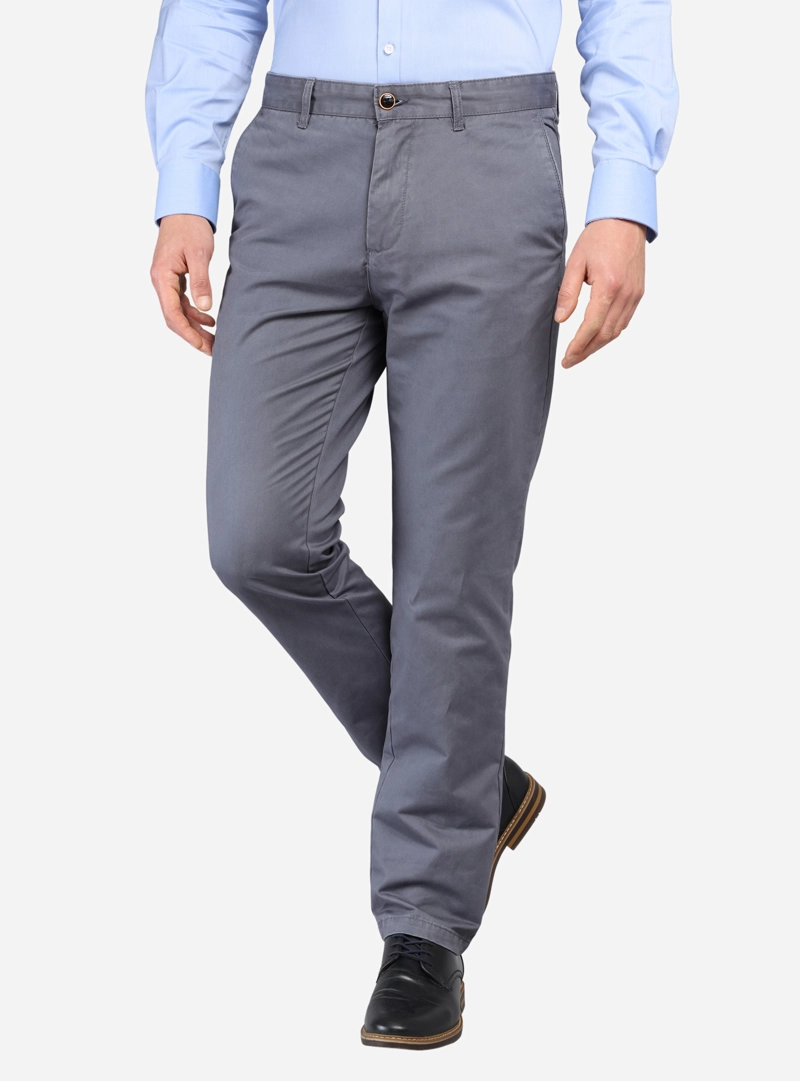 PANTALON CHINO ARROW BASICO REGULAR FIT GRIS - 1