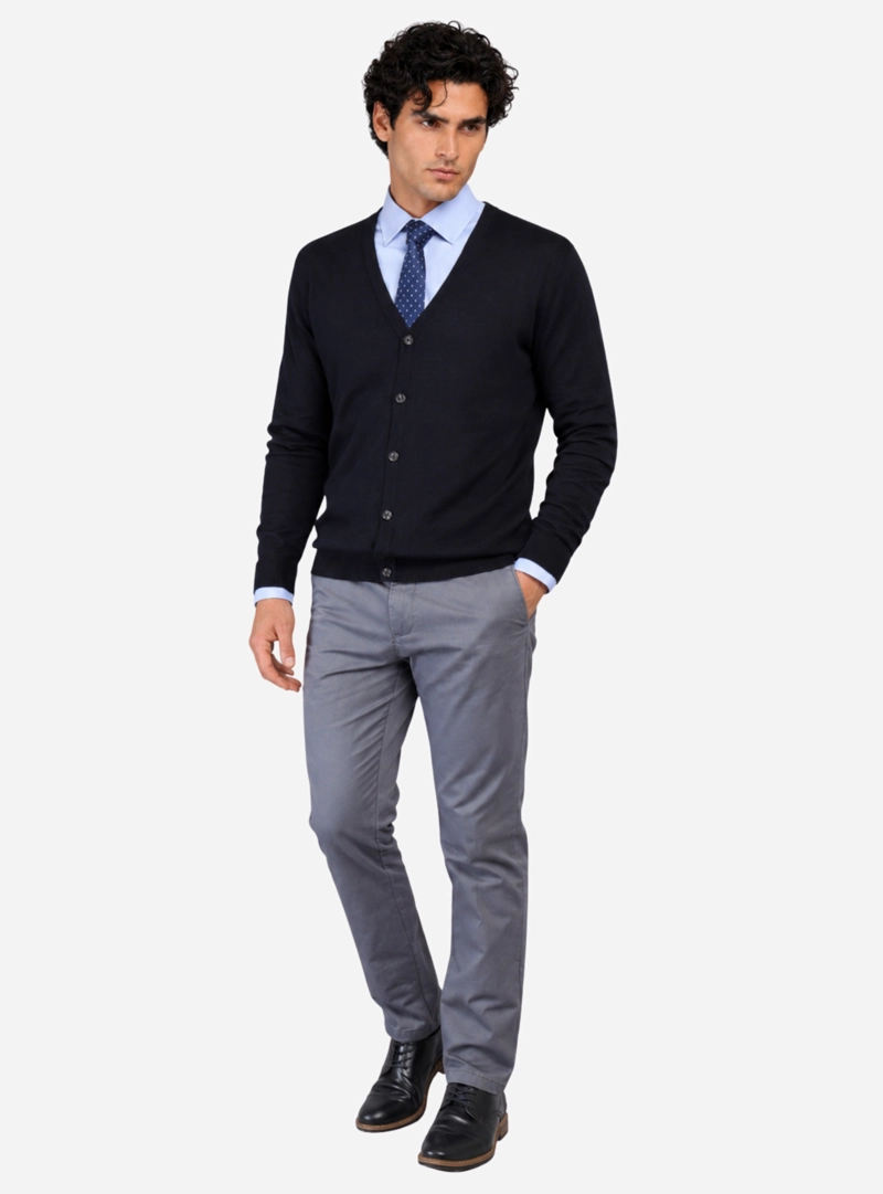 PANTALON CHINO ARROW BASICO REGULAR FIT GRIS - 4