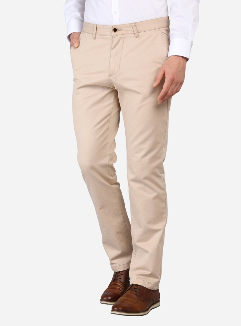 PANTALON CHINO ARROW BASICO REGULAR FIT BEIGE - 1