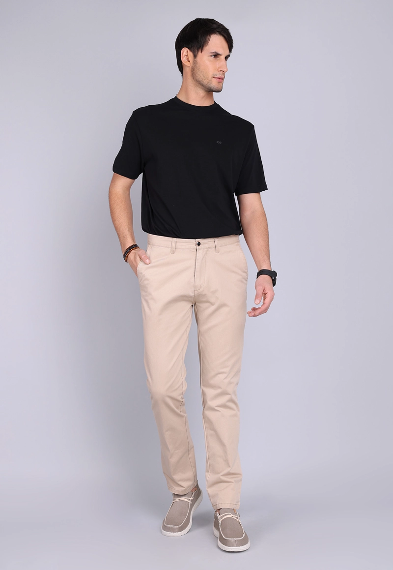 PANTALON CHINO ARROW BASICO REGULAR FIT BEIGE - 3