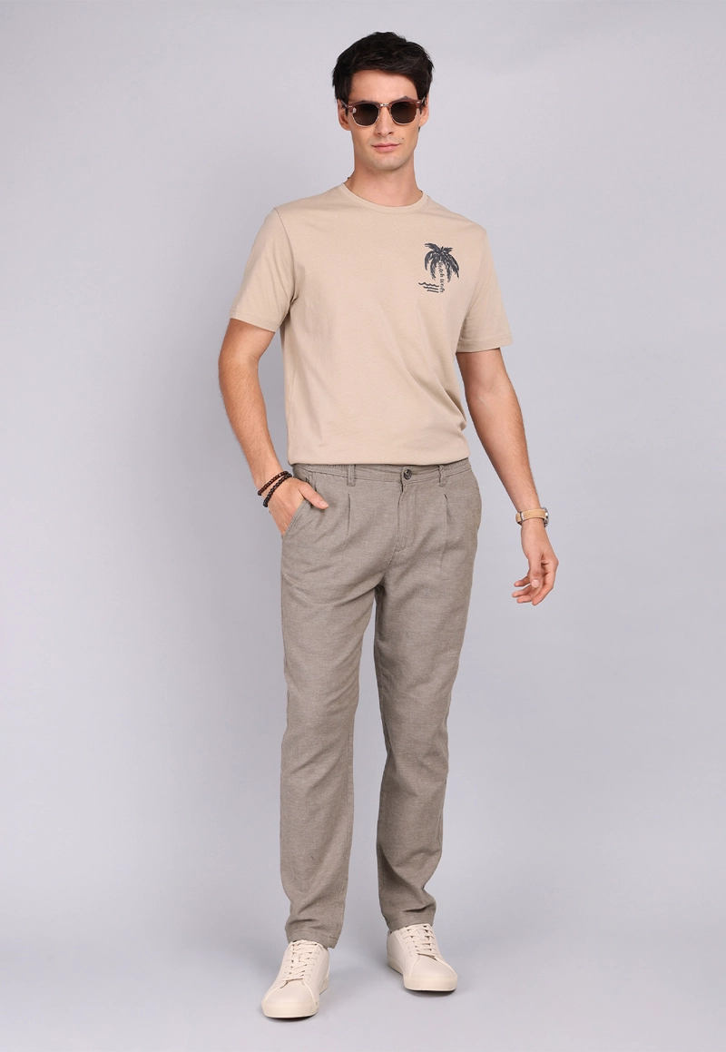PANTALON LINO ALGODON CASUAL ARROW - 4