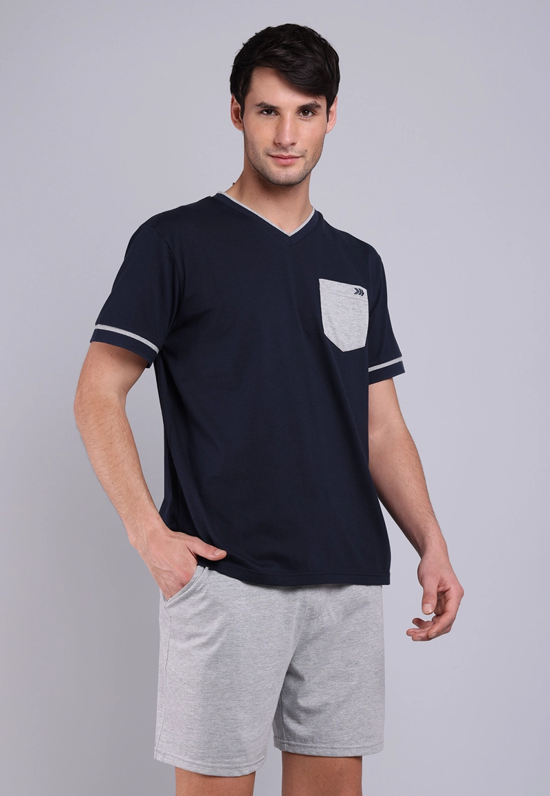 PIJAMA HOMBRE ARROW CORTO CUELLO V BICOLOR - 1