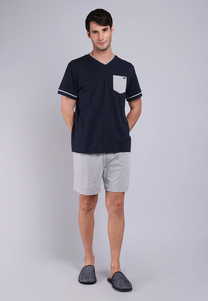 PIJAMA HOMBRE ARROW CORTO CUELLO V BICOLOR - 4