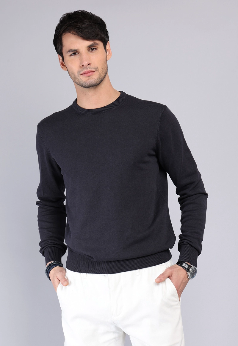 SWEATER STONE WASH CUELLO REDONDO ARROW - 1