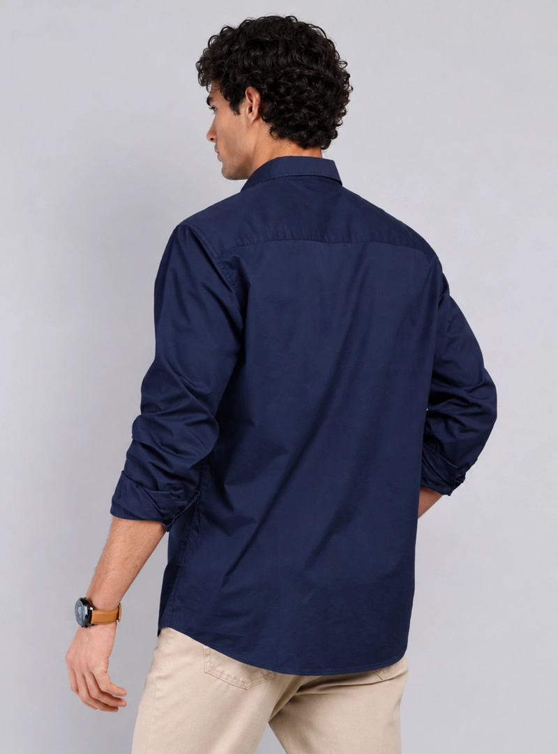 CAMISA HOMBRE ARROW CASUAL LISA MANGA LARGA ALGODON - 2