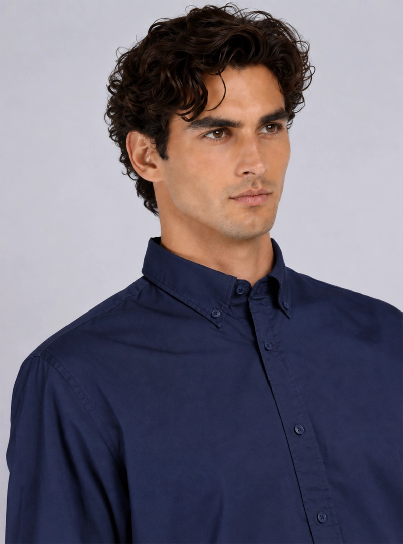 CAMISA HOMBRE ARROW CASUAL LISA MANGA LARGA ALGODON - 3