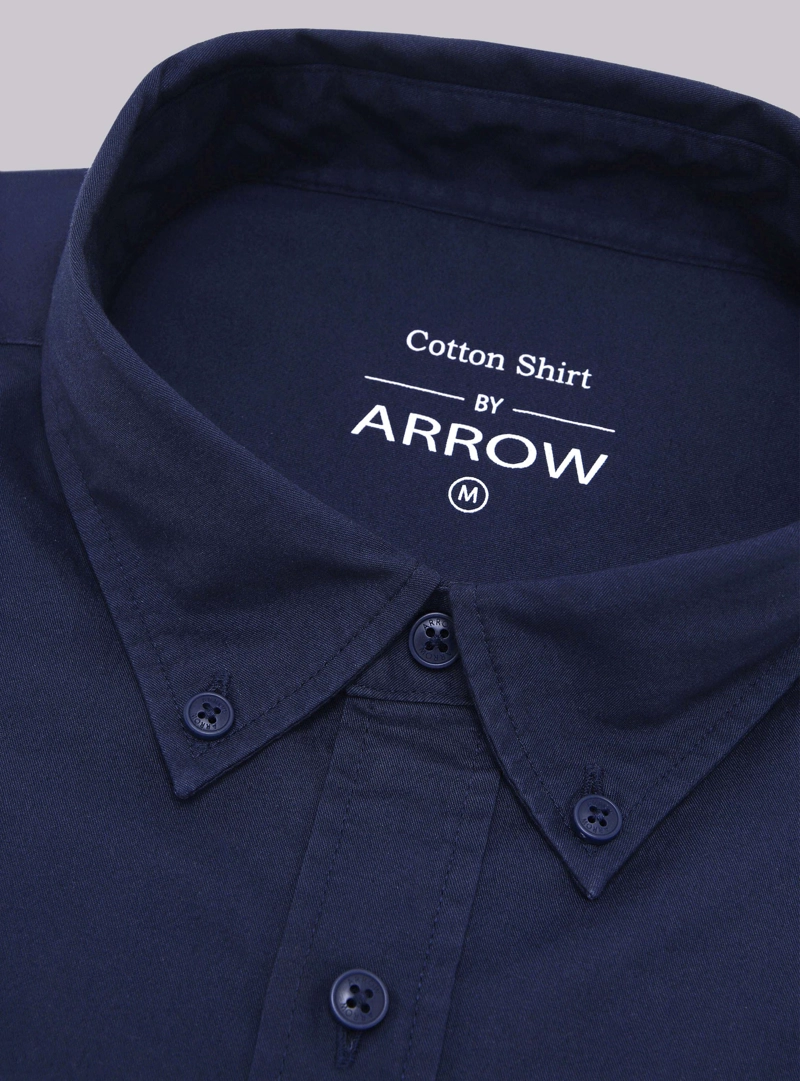 CAMISA HOMBRE ARROW CASUAL LISA MANGA LARGA ALGODON - 4