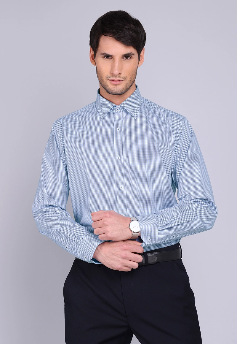 CAMISA FORMAL CUADROS SPANDEX ARROW - 1