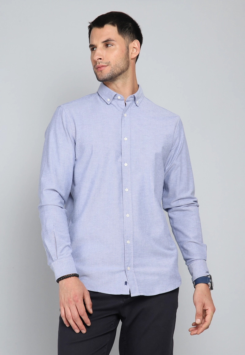 CAMISA HOMBRE ARROW OXFORD SPANDEX ELASTICADA AZUL - 1