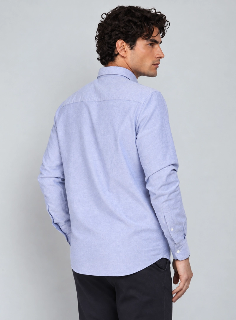 CAMISA HOMBRE ARROW OXFORD SPANDEX ELASTICADA AZUL - 2