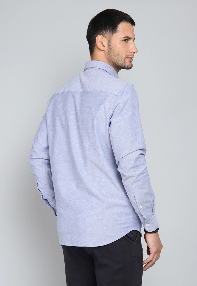 CAMISA HOMBRE ARROW OXFORD SPANDEX ELASTICADA AZUL - 3