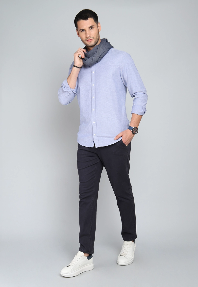 CAMISA HOMBRE ARROW OXFORD SPANDEX ELASTICADA AZUL - 5