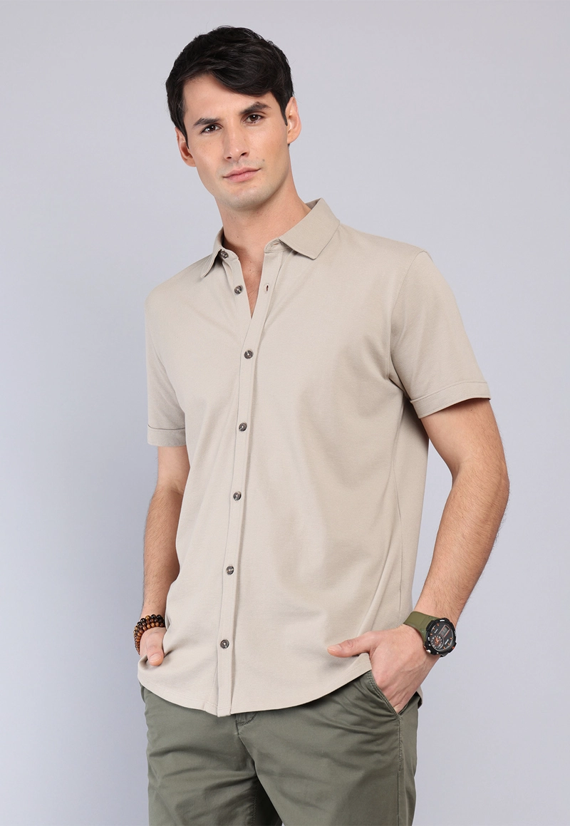 POLERA ABOTONADA SPANDEX ARROW - 1