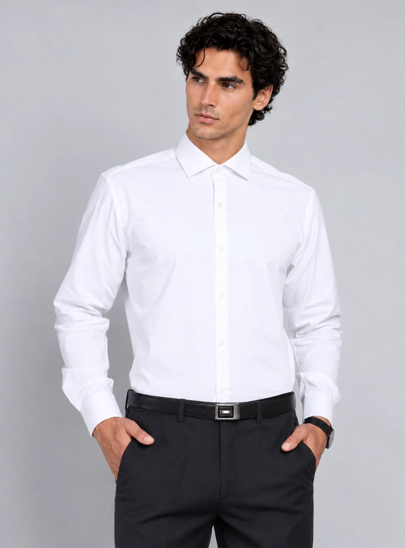 CAMISA HOMBRE ARROW FORMAL SPANDEX TEXTURADA BLANCA - 1