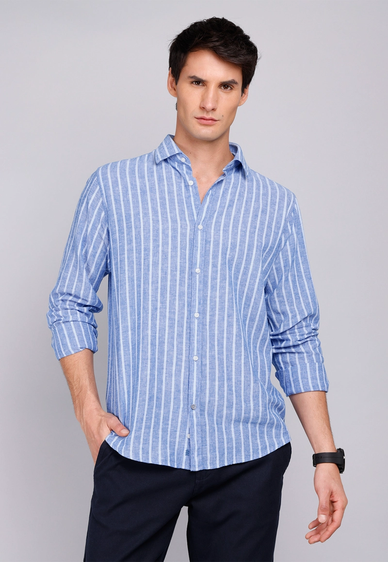 CAMISA CASUAL A RAYAS ARROW - 1