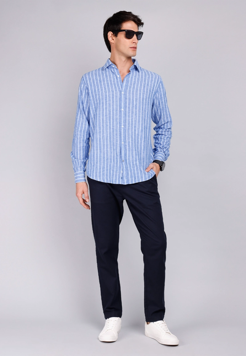 CAMISA CASUAL A RAYAS ARROW - 4