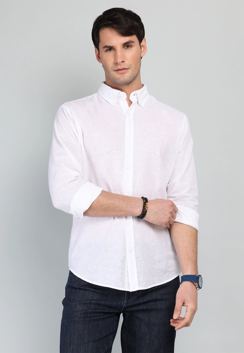 CAMISA DE LINO Y ALGODON ARROW - 1