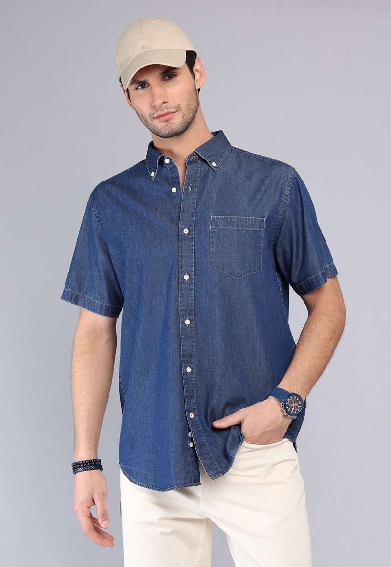 CAMISA DENIM MANGA CORTA ARROW - 1