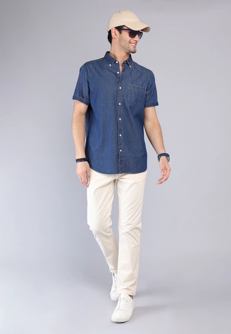 CAMISA DENIM MANGA CORTA ARROW - 4