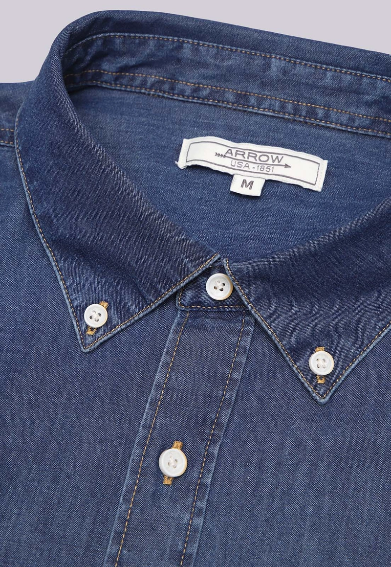 CAMISA DENIM MANGA CORTA ARROW - 5