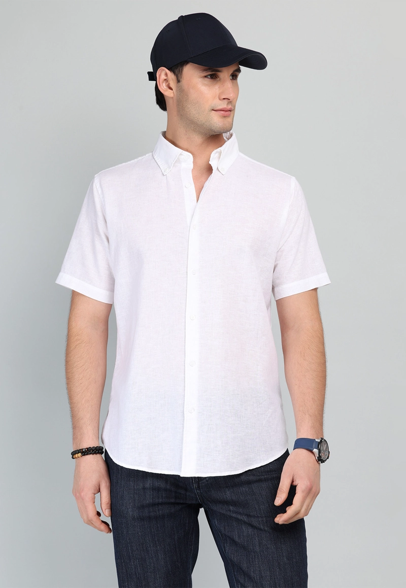 CAMISA DE LINO Y ALGODON ARROW - 1