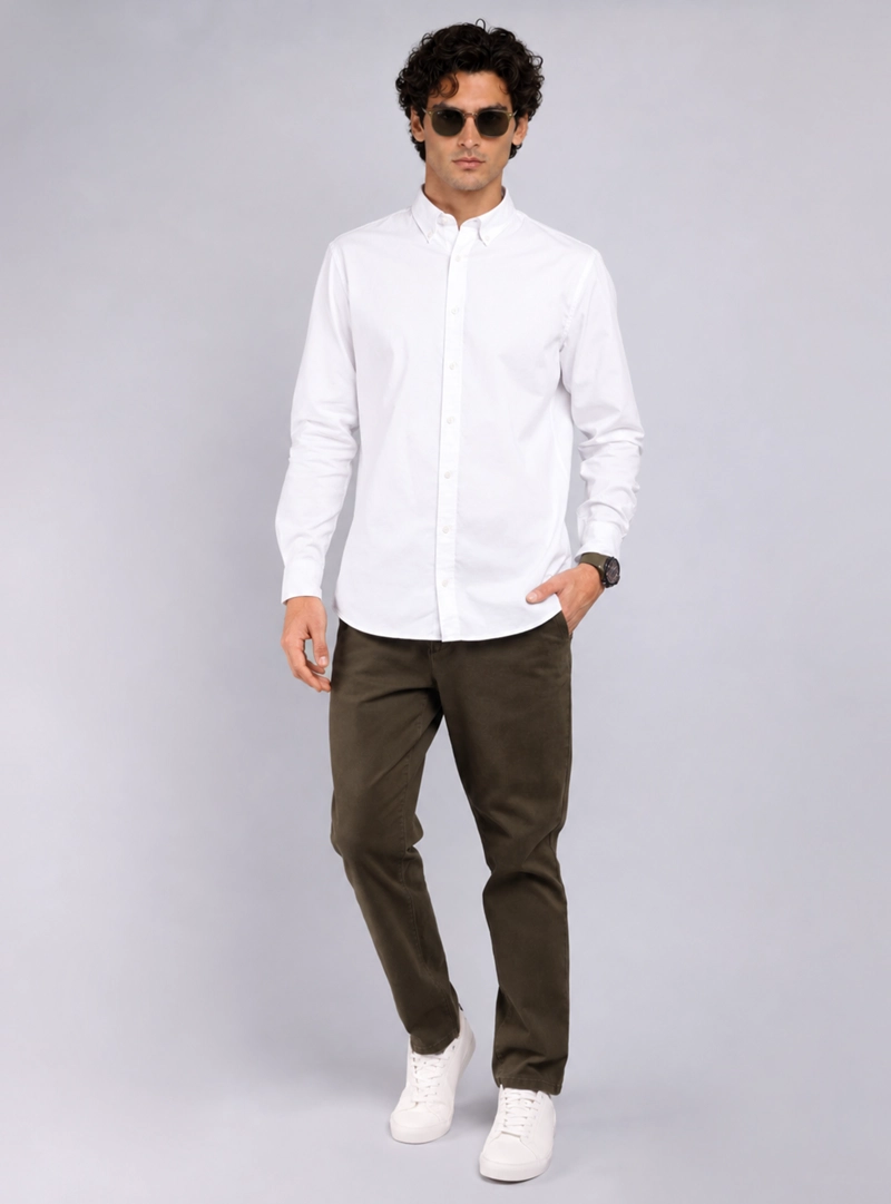 CAMISA HOMBRE ARROW CASUAL LISA MANGA LARGA ALGODON - 4