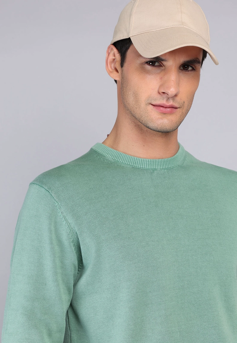 SWEATER STONE WASH CUELLO REDONDO ARROW - 3