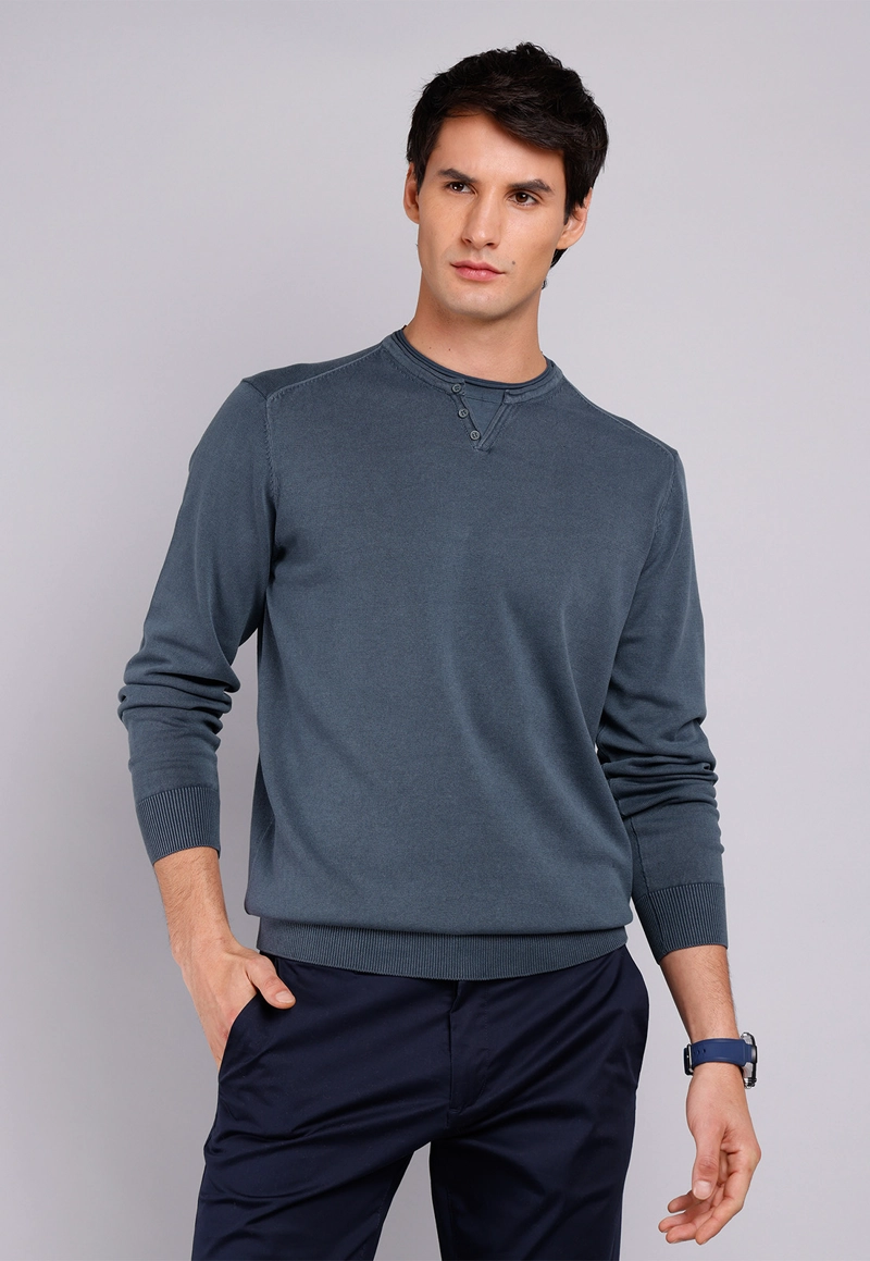 SWEATER CUELLO REDONDO STONE WASH ARROW - 1