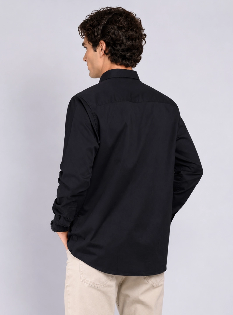 CAMISA HOMBRE ARROW CASUAL LISA MANGA LARGA ALGODON - 2