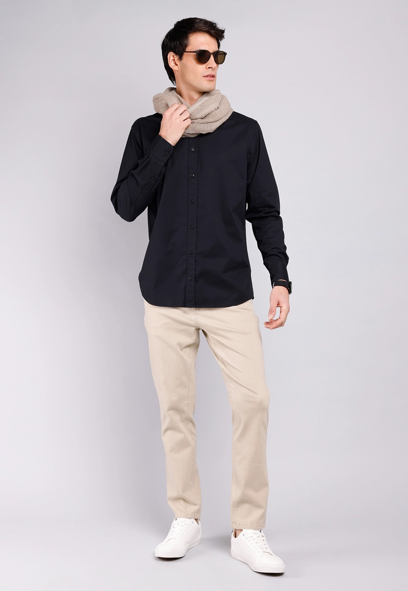 CAMISA HOMBRE ARROW CASUAL LISA MANGA LARGA ALGODON - 5