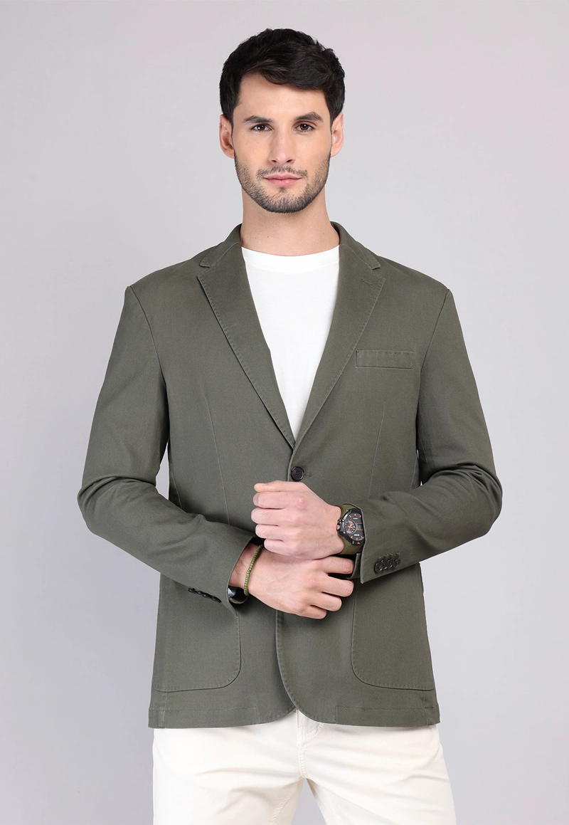 BLAZER LISO ALGODON ARROW - 1