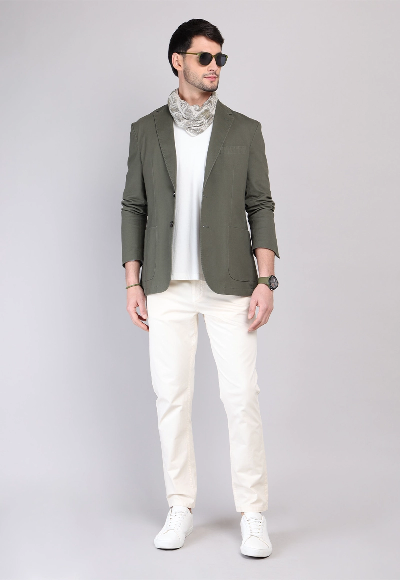BLAZER LISO ALGODON ARROW - 4