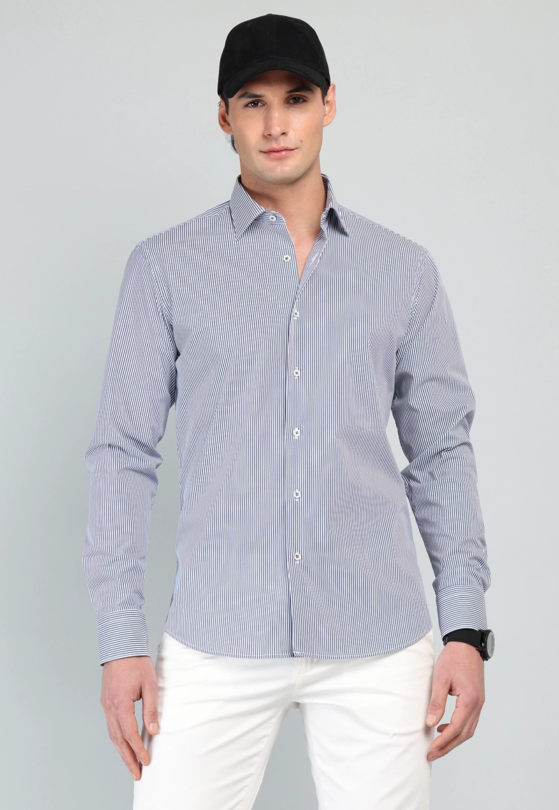 CAMISA A RAYAS SPANDEX ARROW - 1