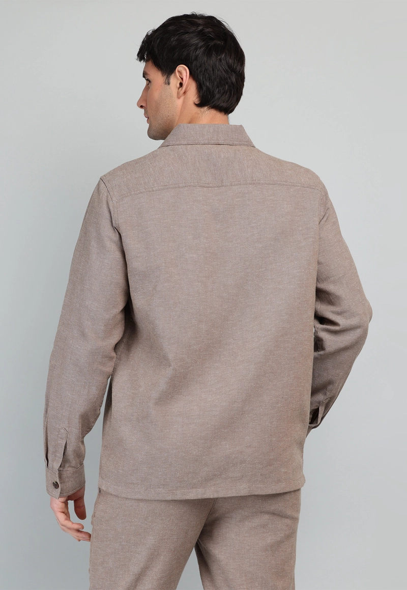 SOBRECAMISA DE ALGODON Y LINO ARROW - 2
