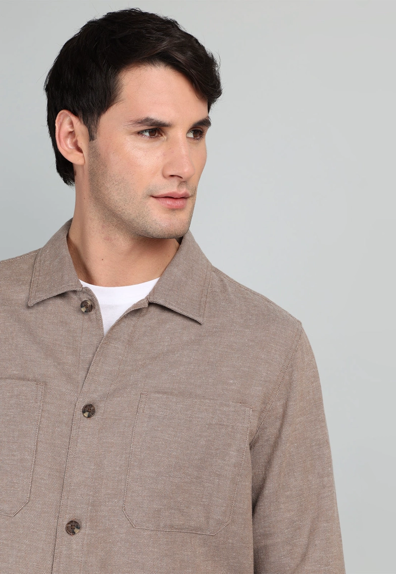 SOBRECAMISA DE ALGODON Y LINO ARROW - 3