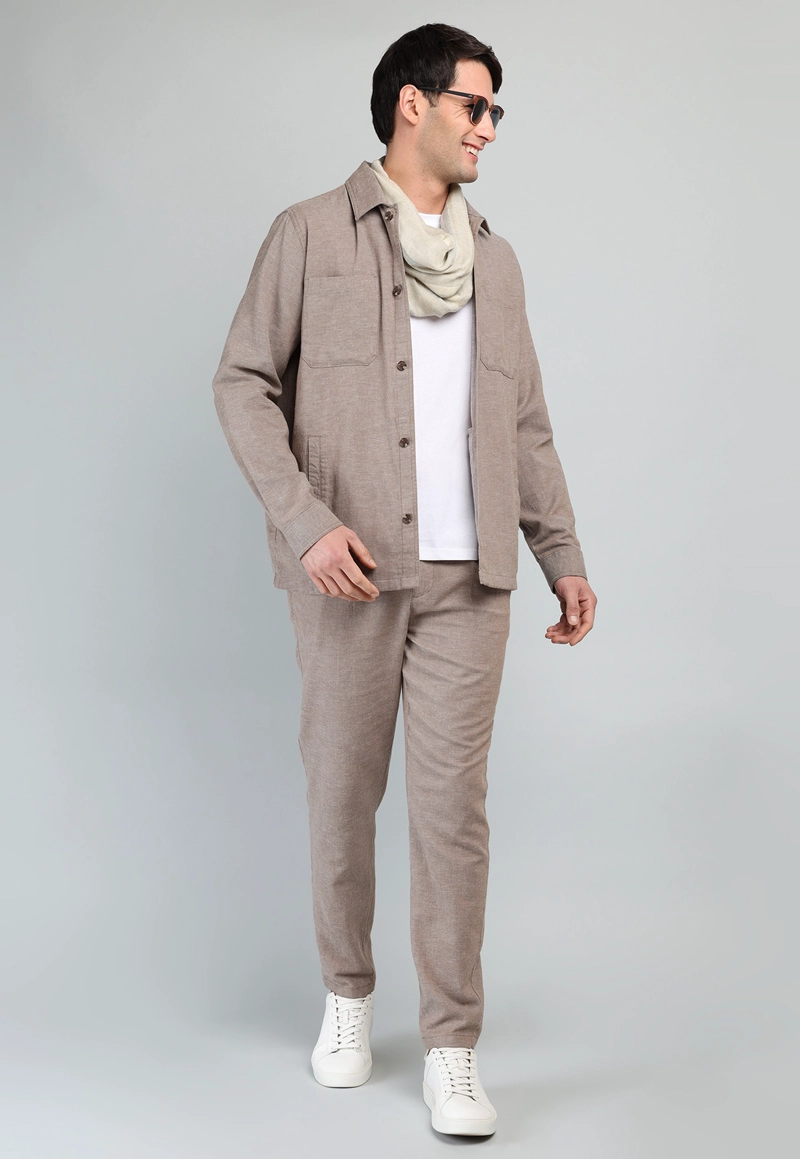 SOBRECAMISA DE ALGODON Y LINO ARROW - 4
