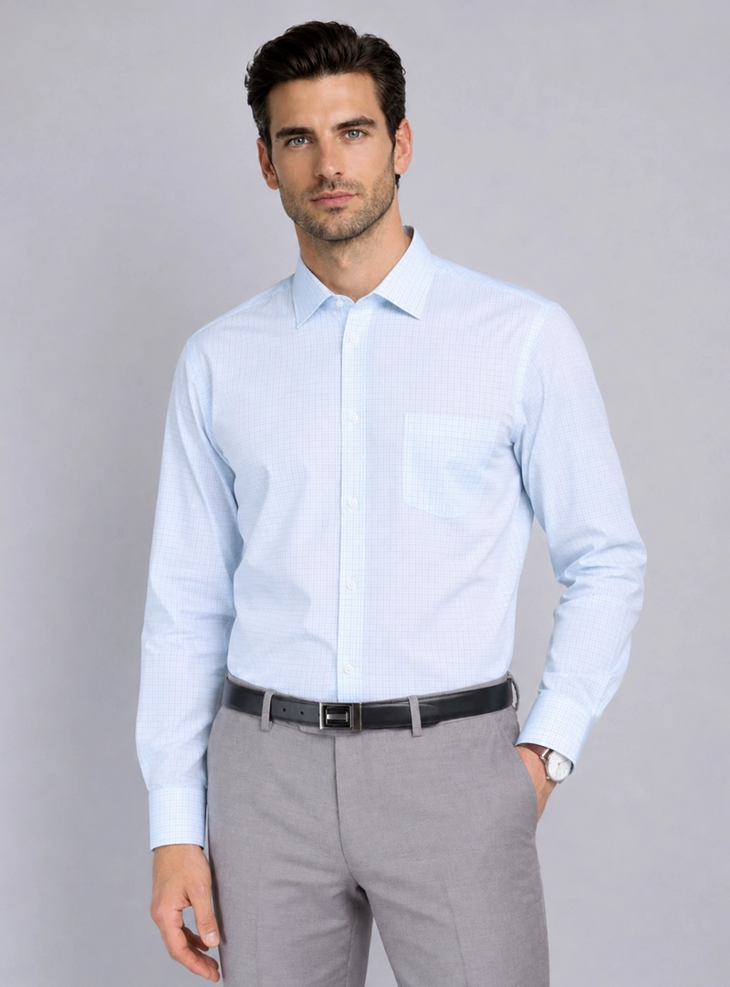 CAMISA FORMAL A CUADROS VAN HEUSEN - 1