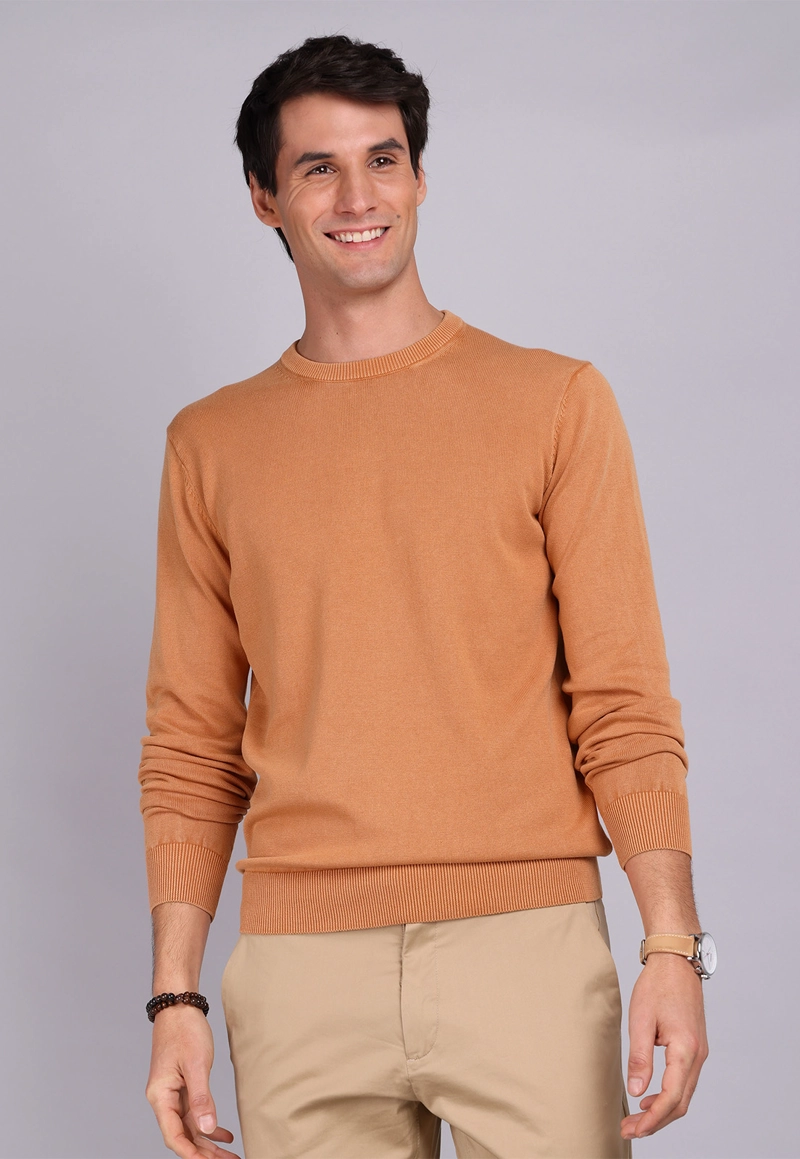 SWEATER STONE WASH CUELLO REDONDO ARROW - 1