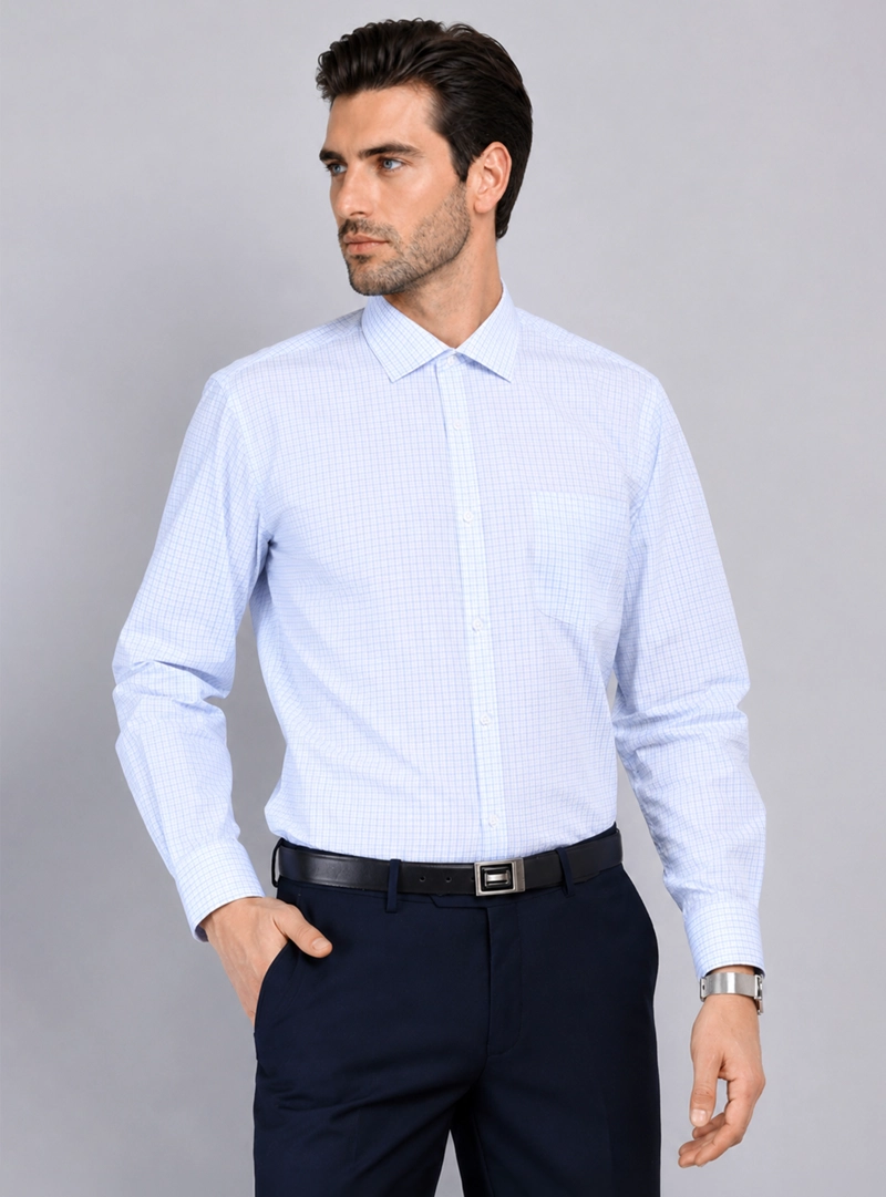 CAMISA FORMAL A CUADROS VAN HEUSEN - 1