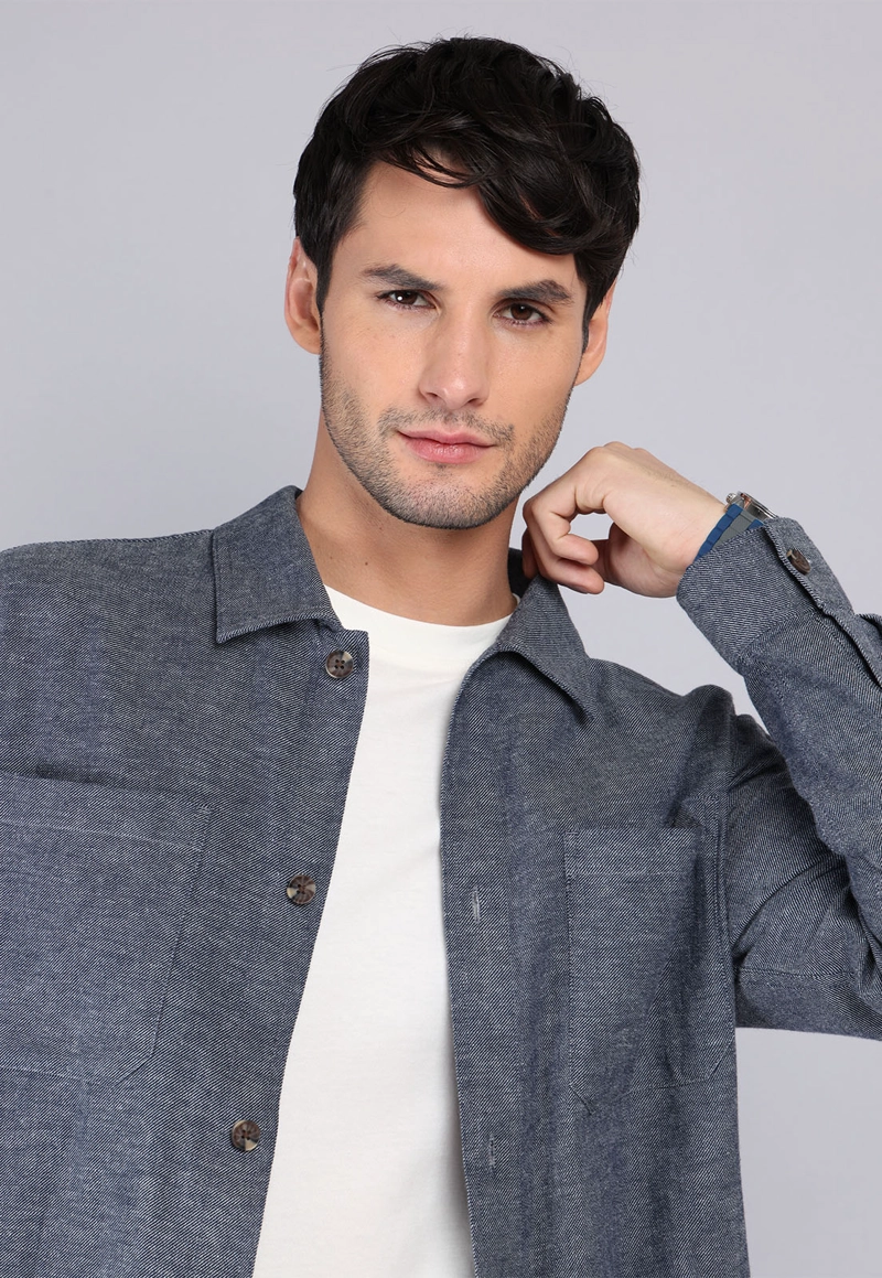 SOBRECAMISA DE ALGODON Y LINO ARROW - 3