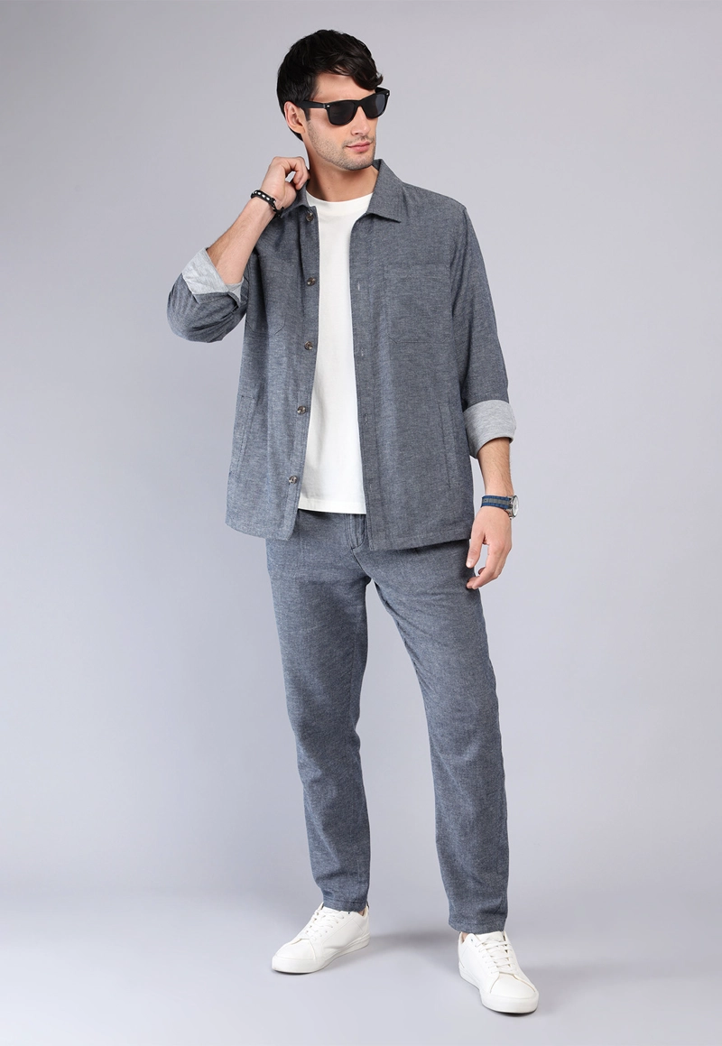 SOBRECAMISA DE ALGODON Y LINO ARROW - 4