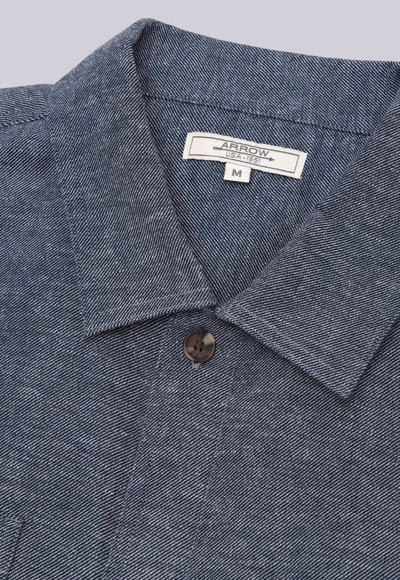 SOBRECAMISA DE ALGODON Y LINO ARROW - 5