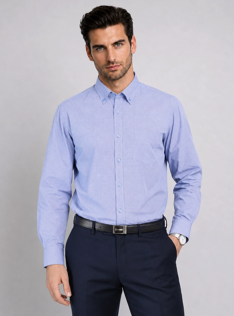 CAMISA FORMAL A CUADROS VAN HEUSEN - 1