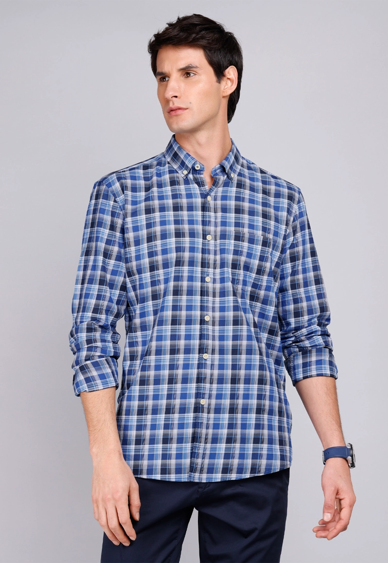 CAMISA CUADROS MANGA LARGA ARROW - 1